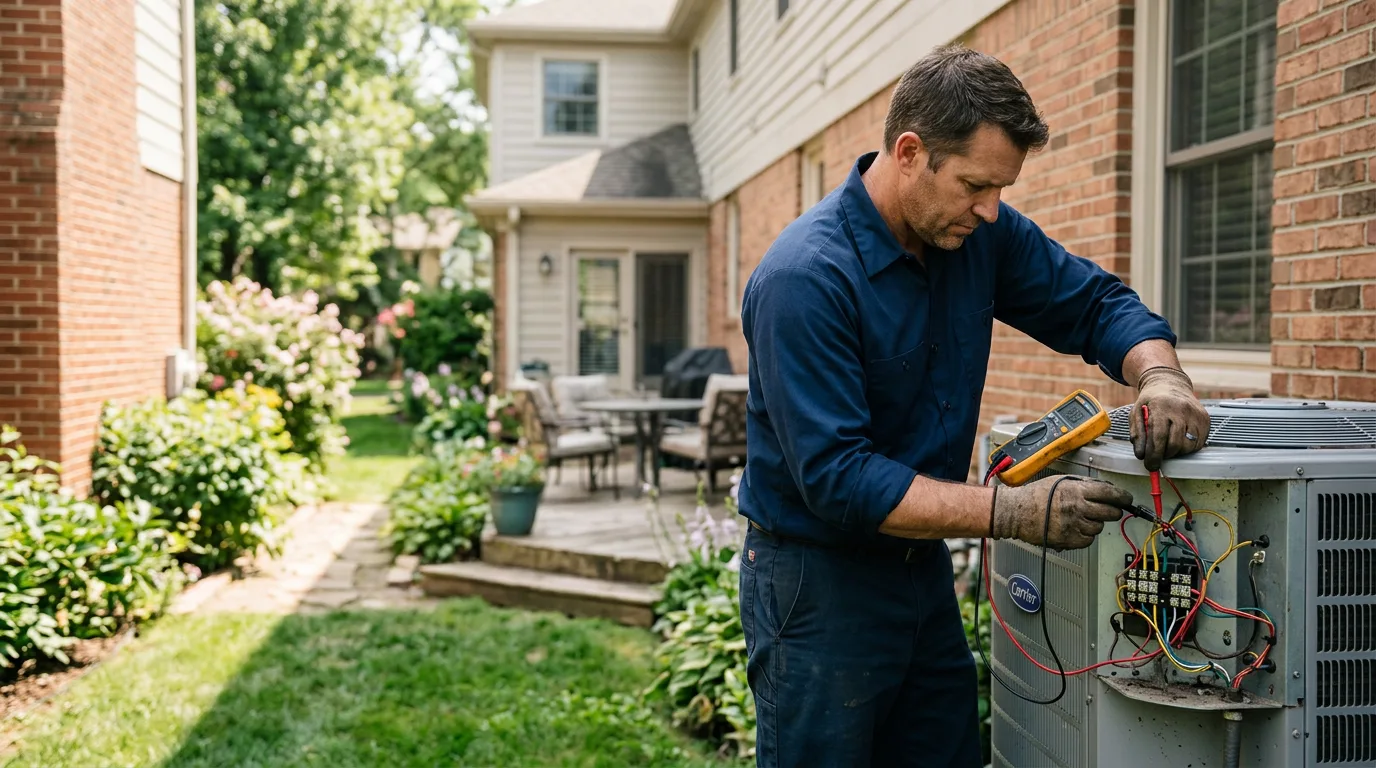 HVAC technician working near Vanderpool, TX